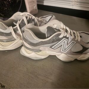 New Balance Gray and White Athletic Shoes
